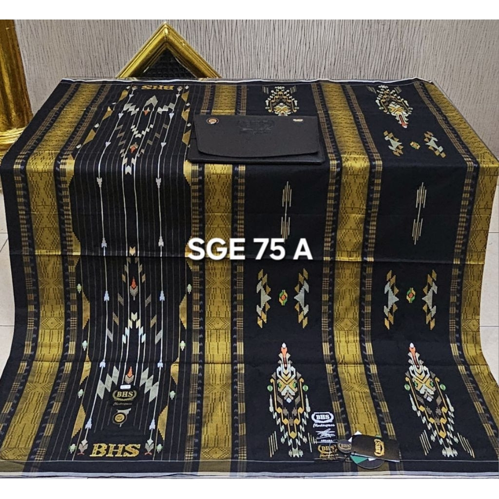 SARUNG BHS SGE MASTERPIECE GOLD DAN SINGNATURE FULL SONGKET TIMBUL BAHAN SUTRA / SARUNG BERKUALITAS