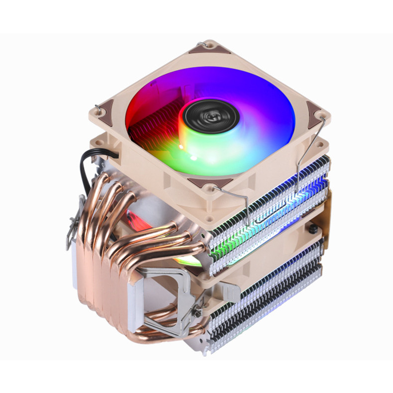 XUANFENG XF962 CPU / PC COOLER RGB 90MM DUAL FAN - 6 Heat Pipes
