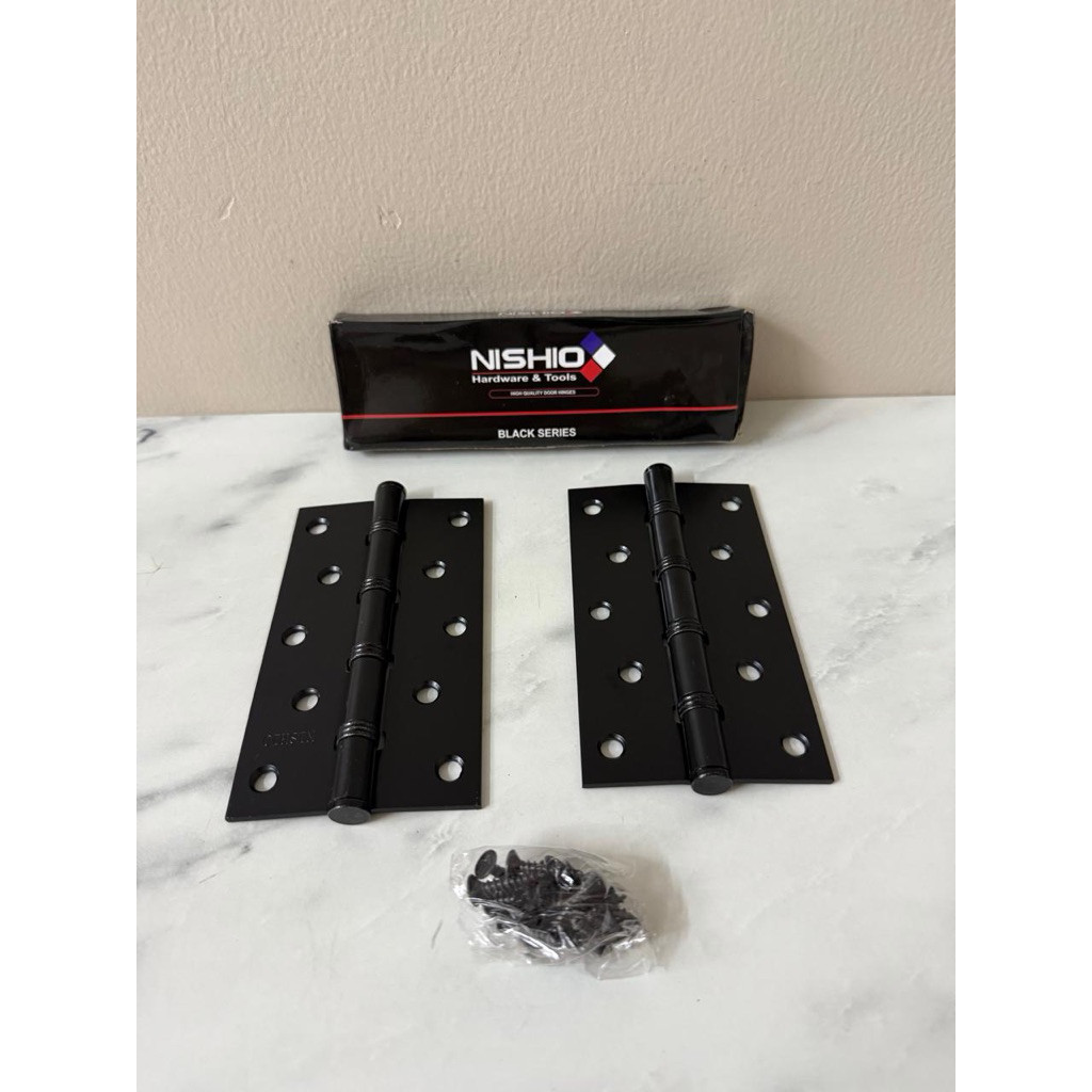5” NISHIO 5”inch HITAM Engsel pintu TEBAL hitam black nishio 5” inch