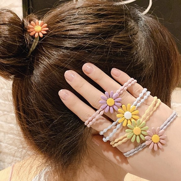 UD - IKAT RAMBUT ICON BUNGA MATAHARI KOREA IMPORT KARET MOTIF FASHION WANITA