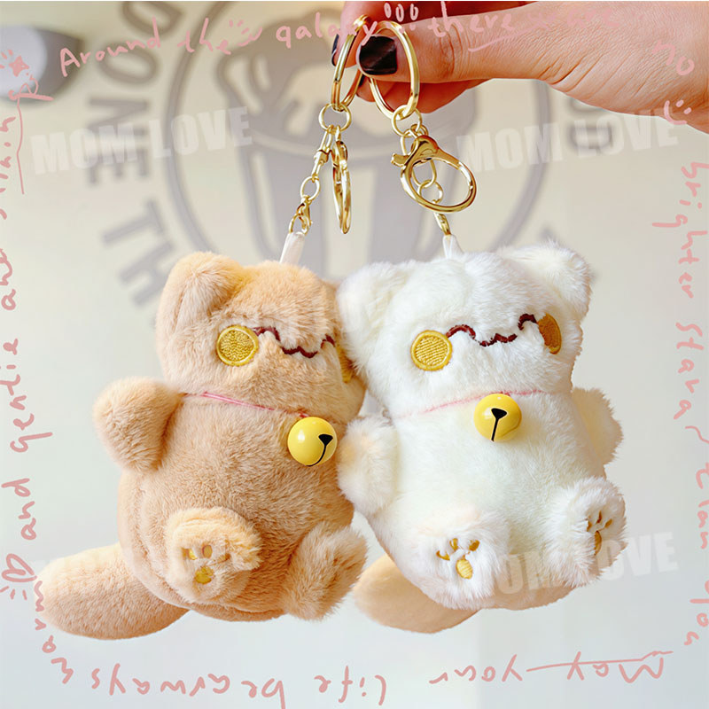Keychain Cute Cat Gantungan Kunci Boneka Boneka Kucing Lucu Gantungan Tas Anak Boneka Plush Gantunga