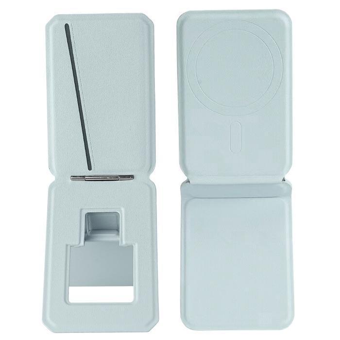 OleX Magsafe Wallet Card Slot Kartu Slim Tripod Stand HP Magnetic moft - Blue