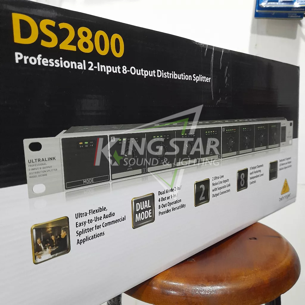 Splitter Audio Behringer DS 2800 2input 8output Original DS2800