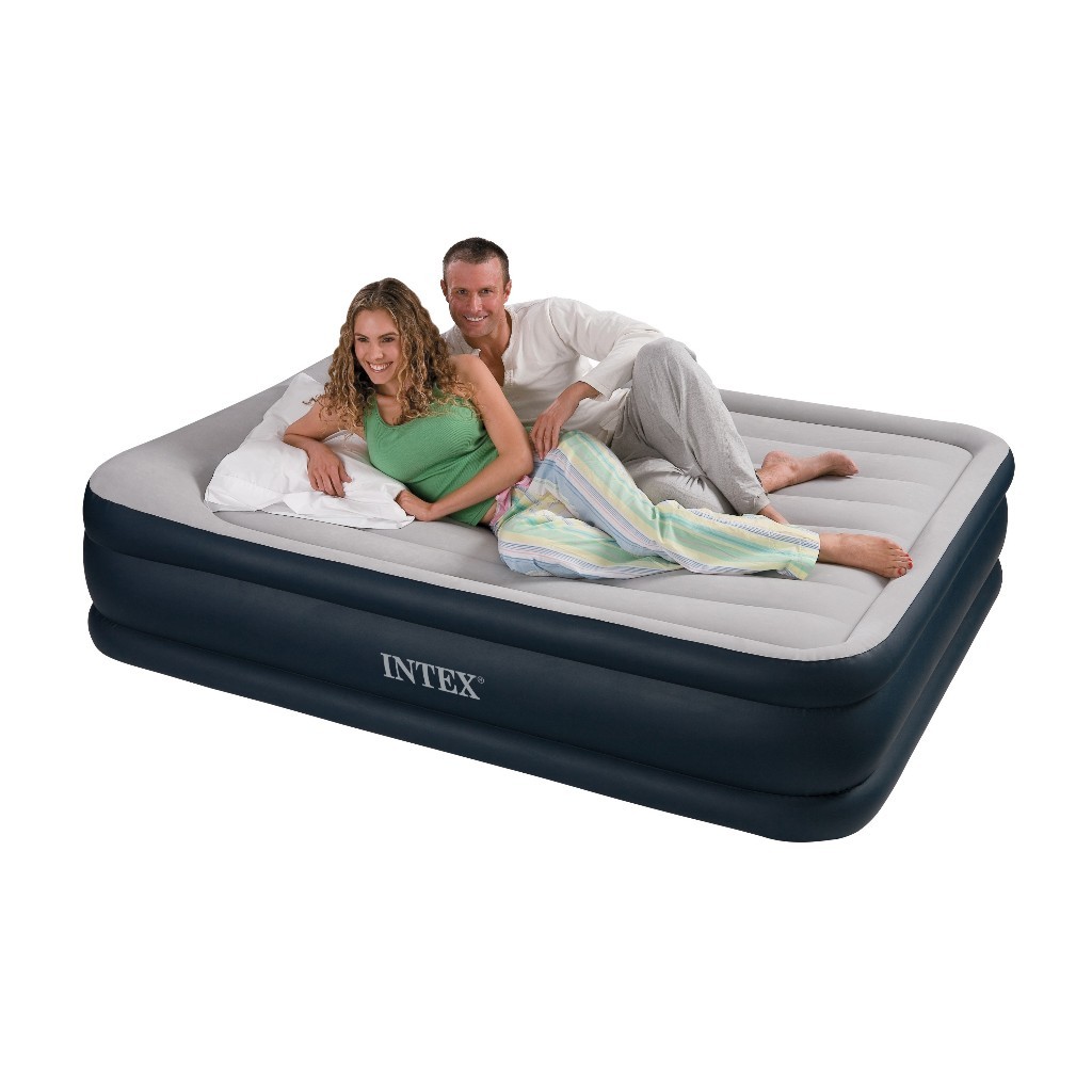 Kasur Angin Intex Queen Durabeam Deluxe 64136 + pompa + tas kasur angin jumbo