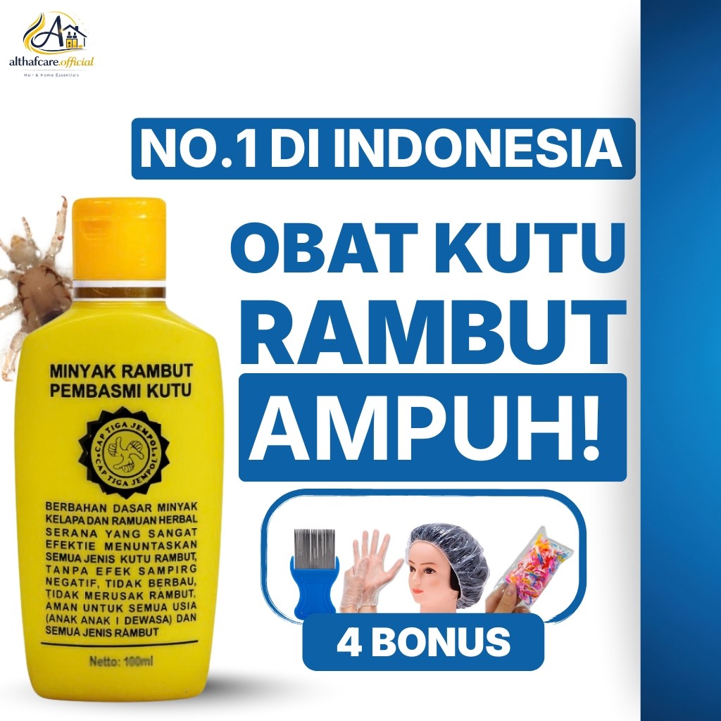 AMPUH  Obat Kutu Rambut Anak dan Dewasa Cap Tiga Jempol Minyak Rambut Pembasmi Kutu Anti Lice Hair C