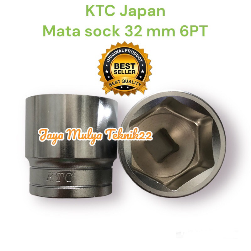 KTC Mata sock 32 mm 6PT 1/2 inch  / Kunci sock 32 mm KTC Japan original B4-32 / Alat bengkel