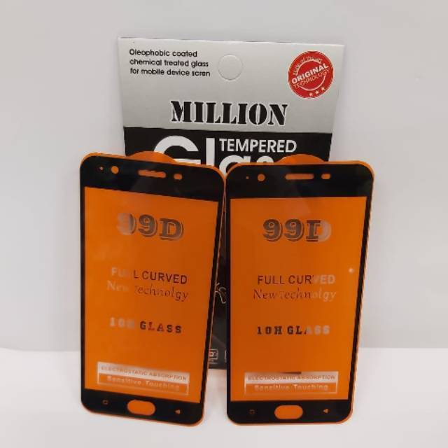 Tempered Glass 9D Oppo A37 A57 lis hitam/putih