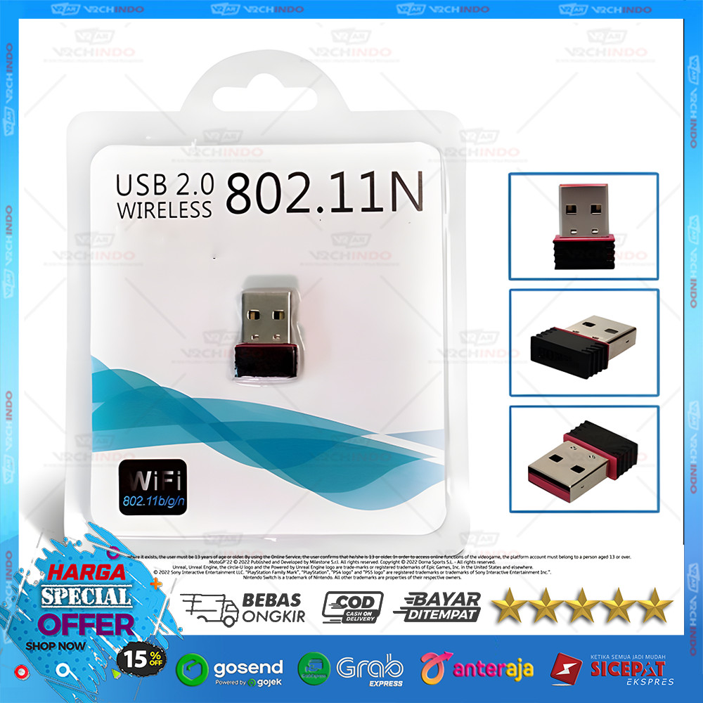 Dongle WiFi 150Mbps USB Wireless 802.11N Adapter Untuk Komputer Laptop STB Plug and Play 