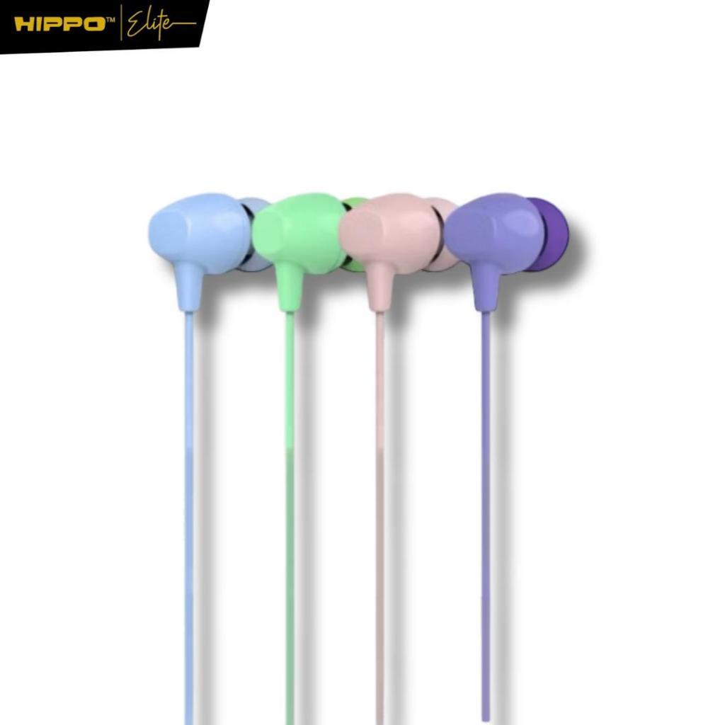 Hippo Earphone Funky Neo Macaroon Super Bass Jack 3.5mm Wired Handsfree Android Original Earbuds Hea