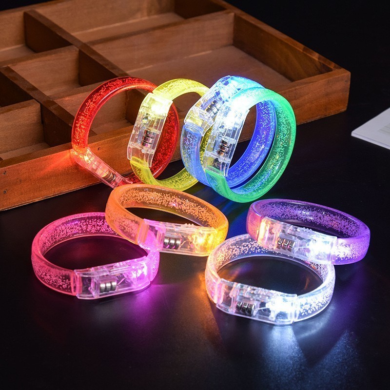 4Pcs Gelang Bercahaya Konser Lampu Gelang Lari Malam Gelang Neon Gelang