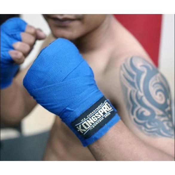 Kongspro Semi Elastic Boxing Muay Thai Hand Wrap - Ryl Blue 4,5 Meter