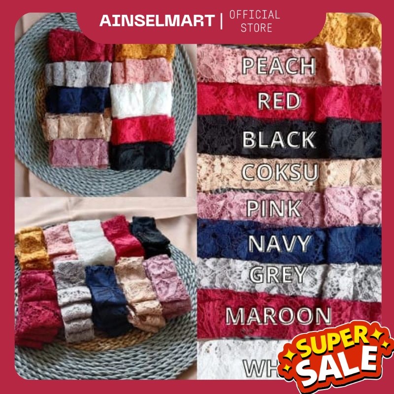 Ikat Pinggang Wanita Obi kebaya Pita BRUKAT/Sabuk Brukat AS