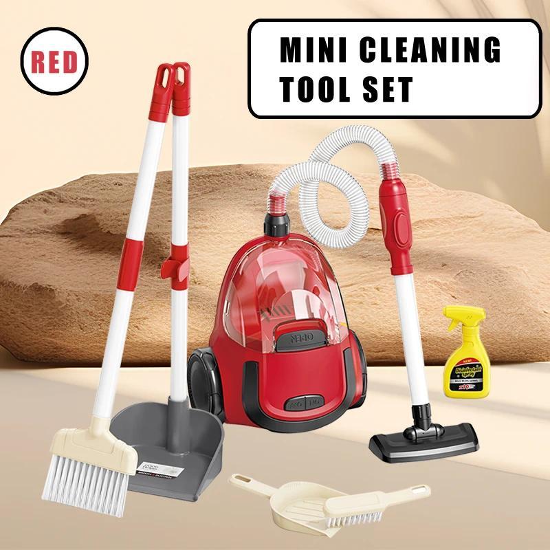Cleaning Toy Set – Includes Vacuum, Sweeper, Bin, Brush & Spray Bottle, Educational Role-Play Gift f
