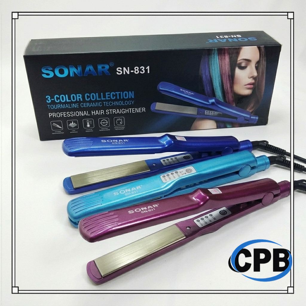 Catok Sonar SN 831 2in1 Pelurus & Pengeriting Rambut Praktis Cepat Panas Catokan Rambut Sonar SN-831
