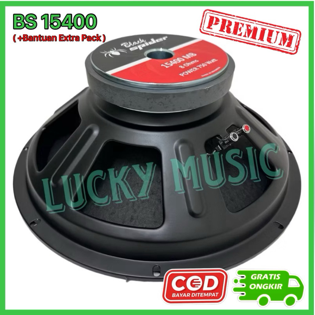 Speaker componen Black Spider BS 15400 Speaker 750 watt 8 ohm bs 15400 bs15400