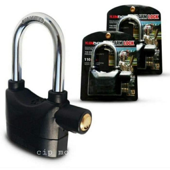 THE BEST Gembok cakram ALARM anti maling Pengaman sepeda motor Nmax Aerox Pcx Adv Universal cod - Ge