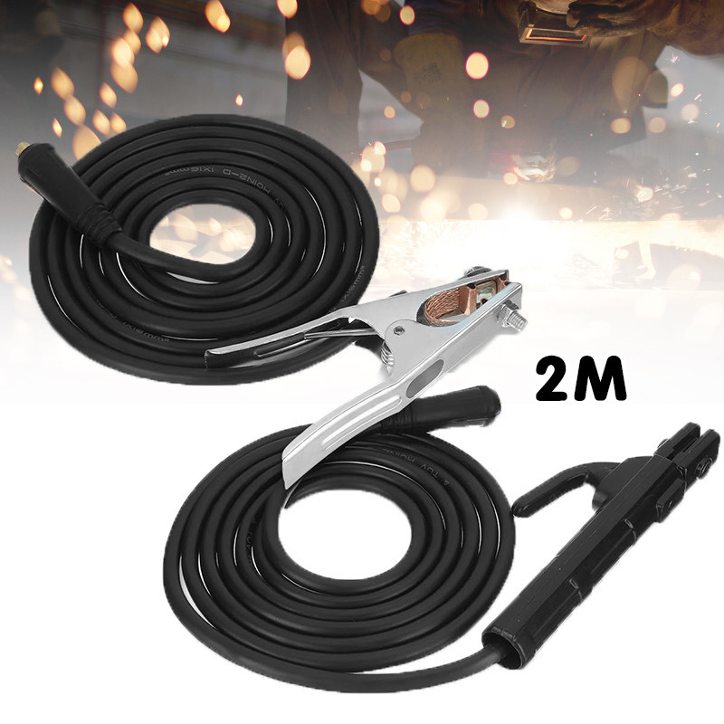 Set Tang Las 200A & Tang Masa Plus Kabel Las Set 35mm Diameter Soket 9mm Alat Mesin Las Inverter