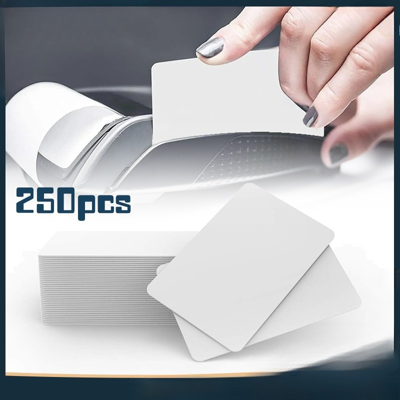 Kartu PVC Polos Isi 250 Pcs Blank ID Card Putih Standar ATM Printable Thermal Card Round Corner