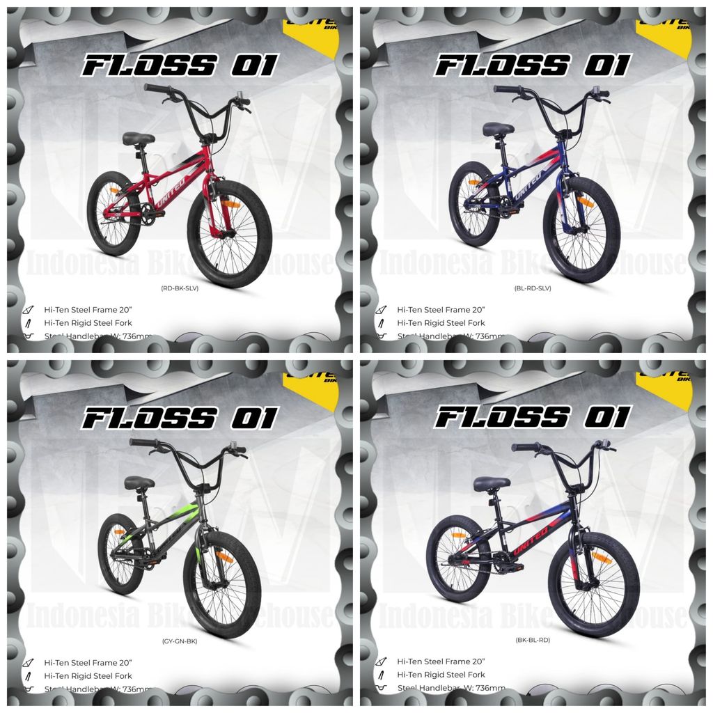 TB - Sepeda BMX UNITED FLOSS 01 Uk 20"