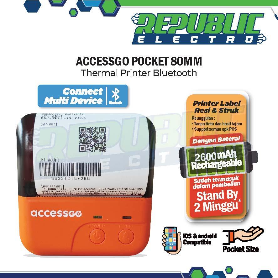 Printer Thermal Resi ACCESSGO PPS80 Printer Pocket Thermal 80MM