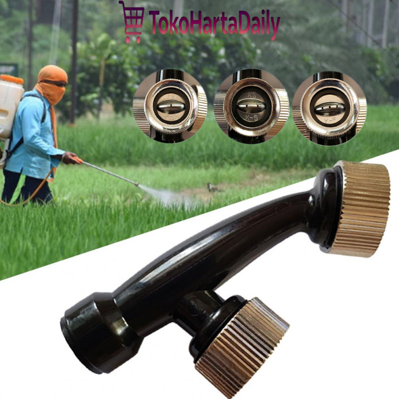 Nozzle Sprayer Kabut Halus Hemat Air Untuk Selang Taman Kebun Kepala Semprot Logam Tahan Lama