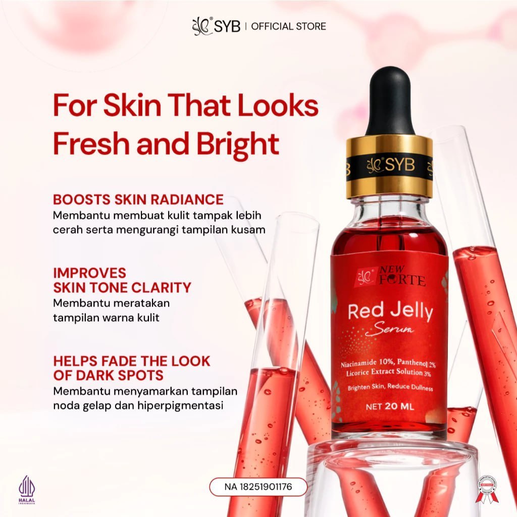 SYB FORTE GLOWING RED JELLY SERUM FOR ALL TYPE SKIN NETTO 20ML | SM