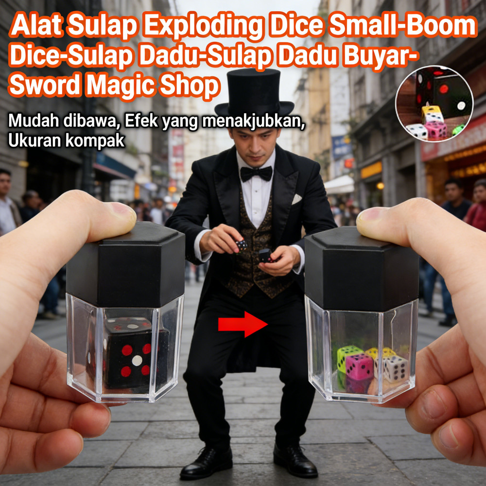 Shop Magic Dadu Buyar - Exploding Dice Boom - Sulap Dadu Alat - Shop Dadu Sword