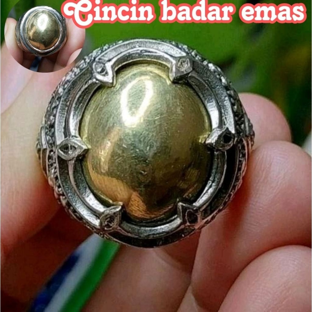 CINCIN BADAR EMAS / CINCIN BATU AKIK BADAR EMAS MANTAP Aki dan Ring