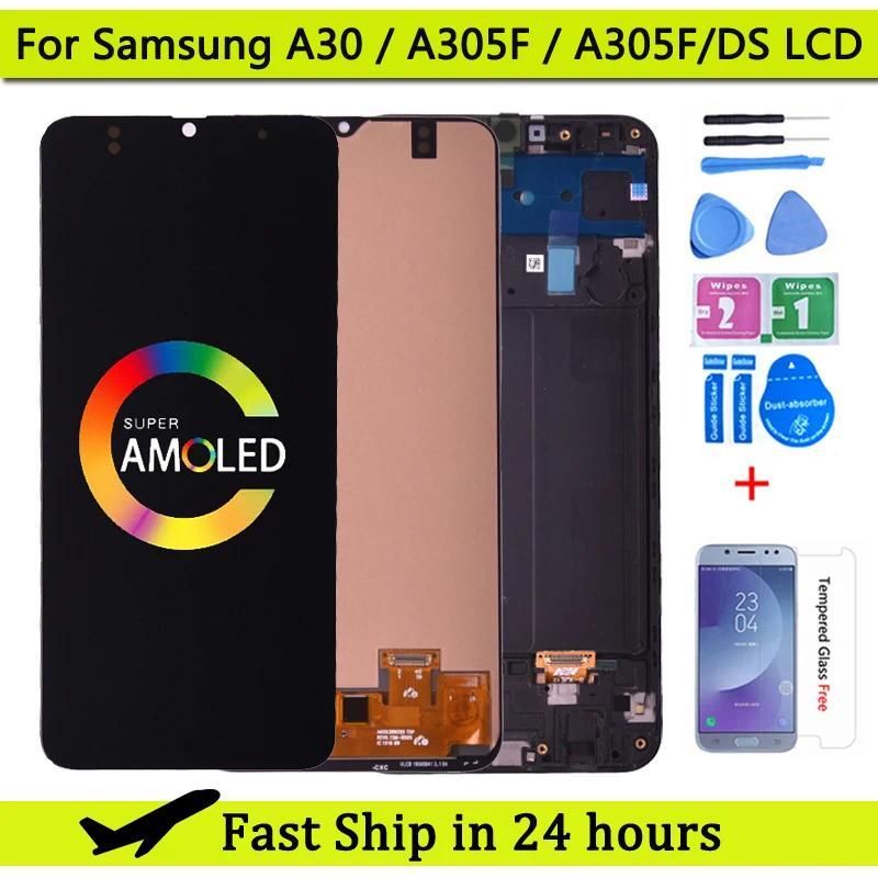 Super Amoled For Samsung A30 LCD splay with Touch Screen gitizer Assembly A305/DS A305FN A305G A305G