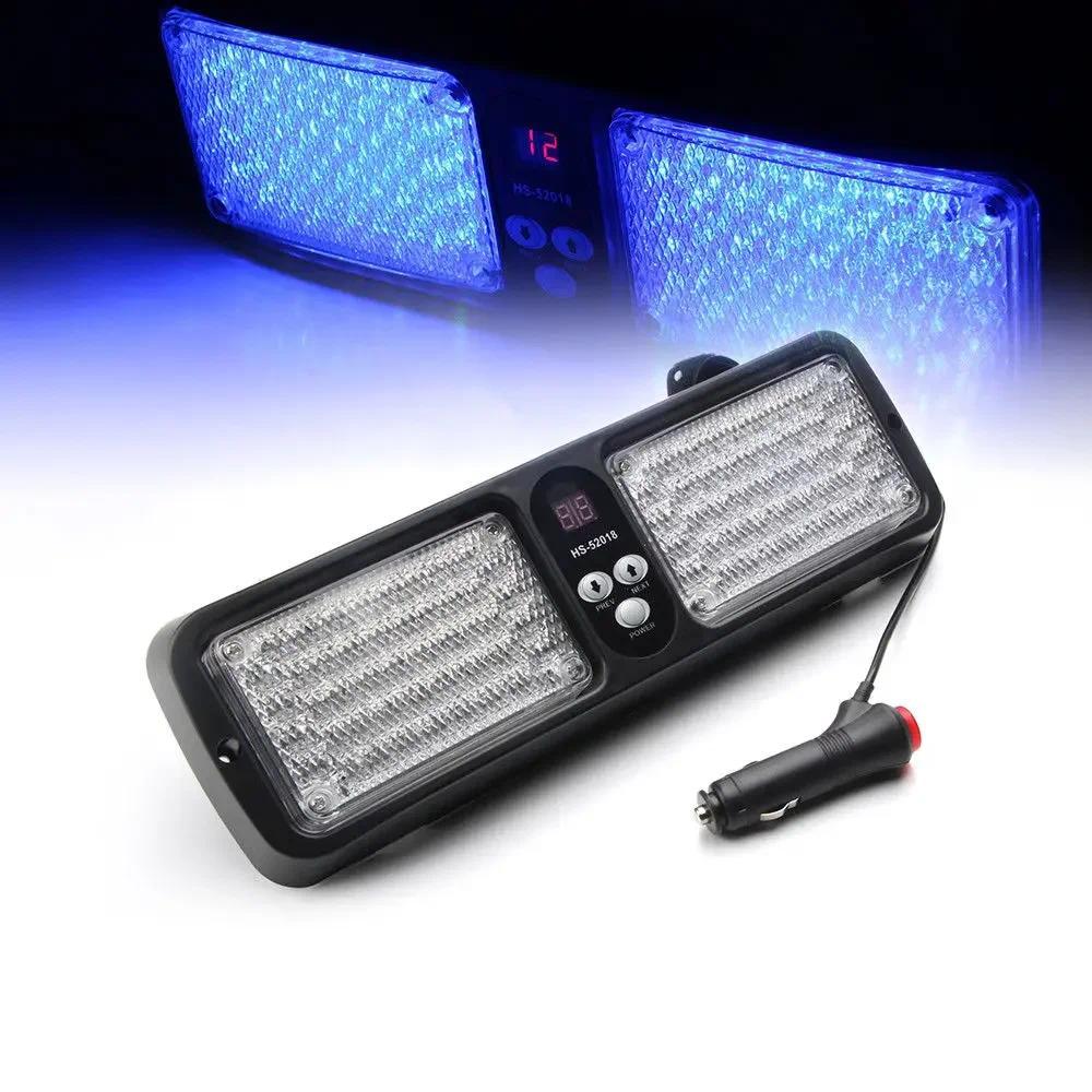 Lampu Kedip Darurat Visor Kaca Depan Mobil 86Led Peringatan Bahaya Dengan Colokan Korek Api Dc 12V