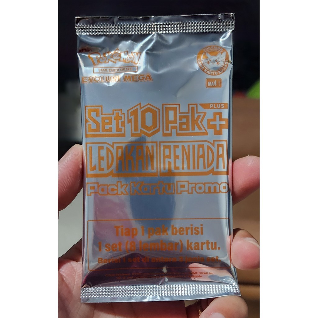 Ledakan Peniada Set 10 Pack Promo Set Kolektor Kartu Pokemon TCG Indonesia