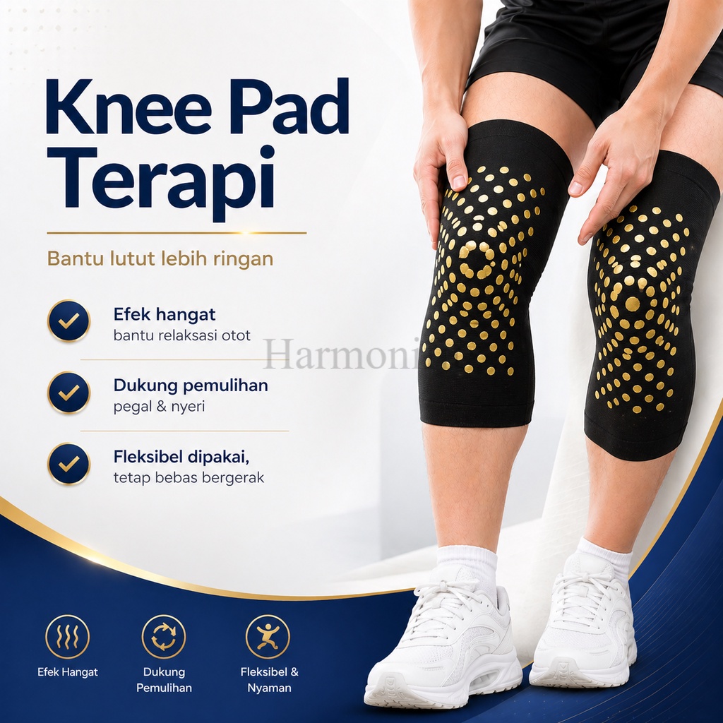 Dekker Lutut Magnetic Kaki Deker Lutut Sarung Penghangat Pemanas Support Ginger Terapi Kesehatan