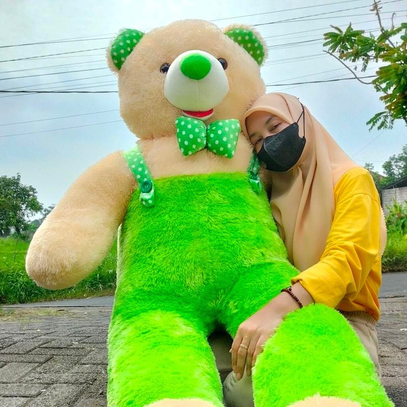 Boneka Jumbo Teddy Bear Beruang Besar 2 Meter SNI Premium Gemoy Dolls Toys