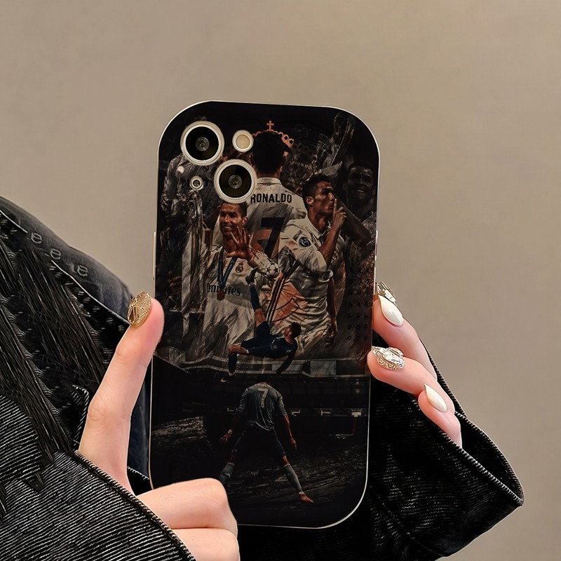 Casing iPhone Redmi Tema Gambar Cristiano Ronaldo Untuk iPhone 16 15 14 13 12 11 Mini Pro E MAX Untu