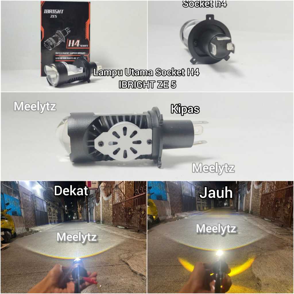IBRIGHT ZE 5  & ZE 22 - Premium Lampu Utama LED H4 Original IBRIGHT ZE5 high low AC DC  Terbaru