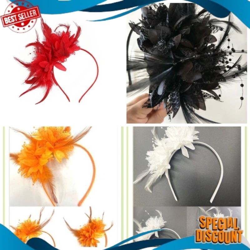 Bando Pesta Mewah Bunga Mahkota Aksesoris Rambut Bando Pesta Aksesoris Pesta Hiasan Rambut Pesta Hia