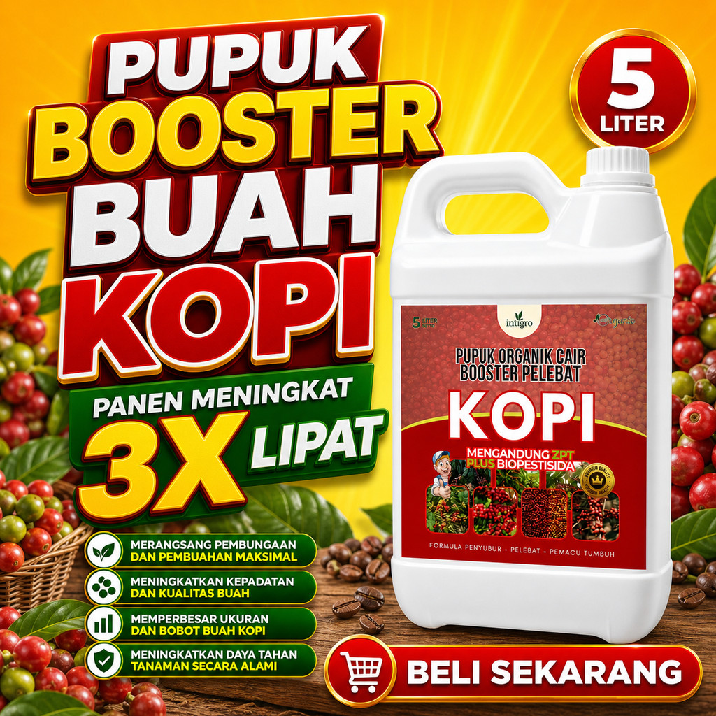 5 LITER Pupuk Kopi Pelebat Buah / Pupuk Buah Kopi Lebat / Pupuk Booster Kopi / Pupuk Pelebat Buah Ko