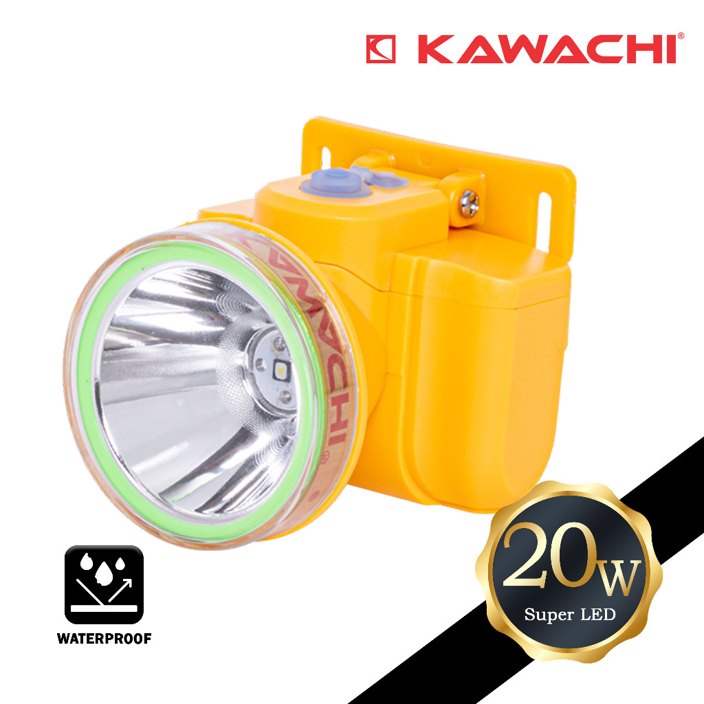 DAY SALE Kawachi Senter Kepala Waterproof Mini 20Watt White Ly-203