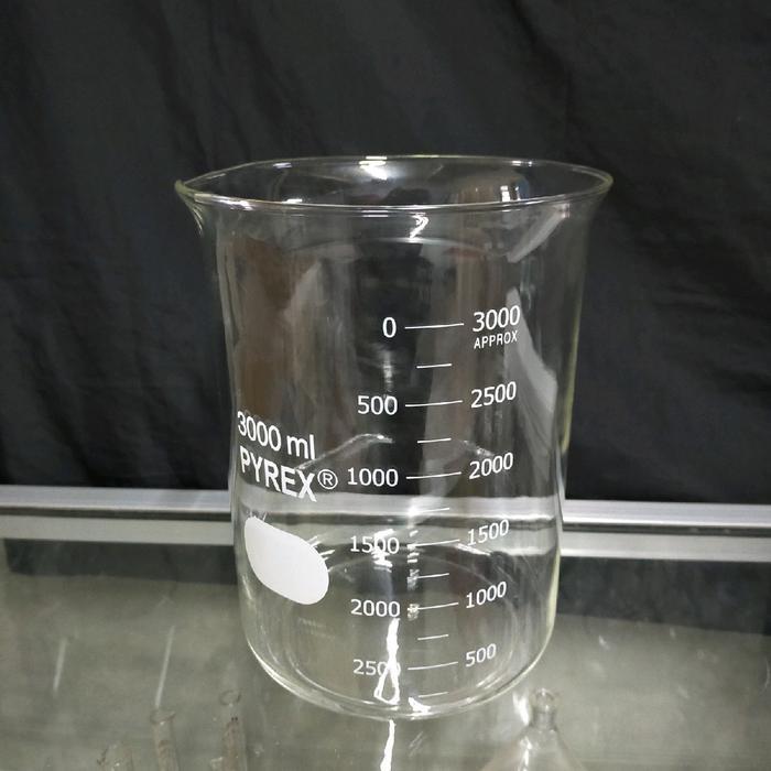 promo Beaker Glass-Gelas Beker-Gelas Kimia 3000ml Pyrex Class A terlaris
