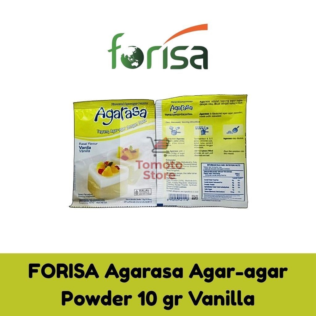 [ TOMOTOSTORE ] FORISA Agarasa Bubuk Agar-Agar Rasa Vanilla - Sajian Manis & Segar