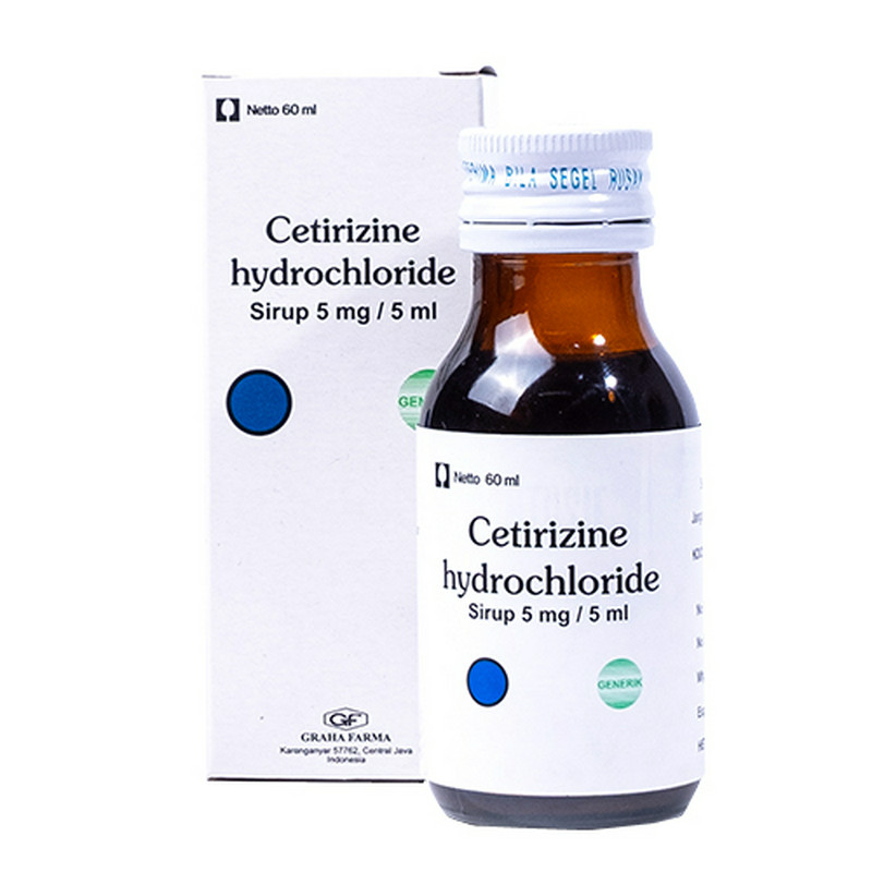 CETIRIZINE HYDROCHLORIDE GENERIK_001 SIRUP 1 BOTOL @ 60 ML