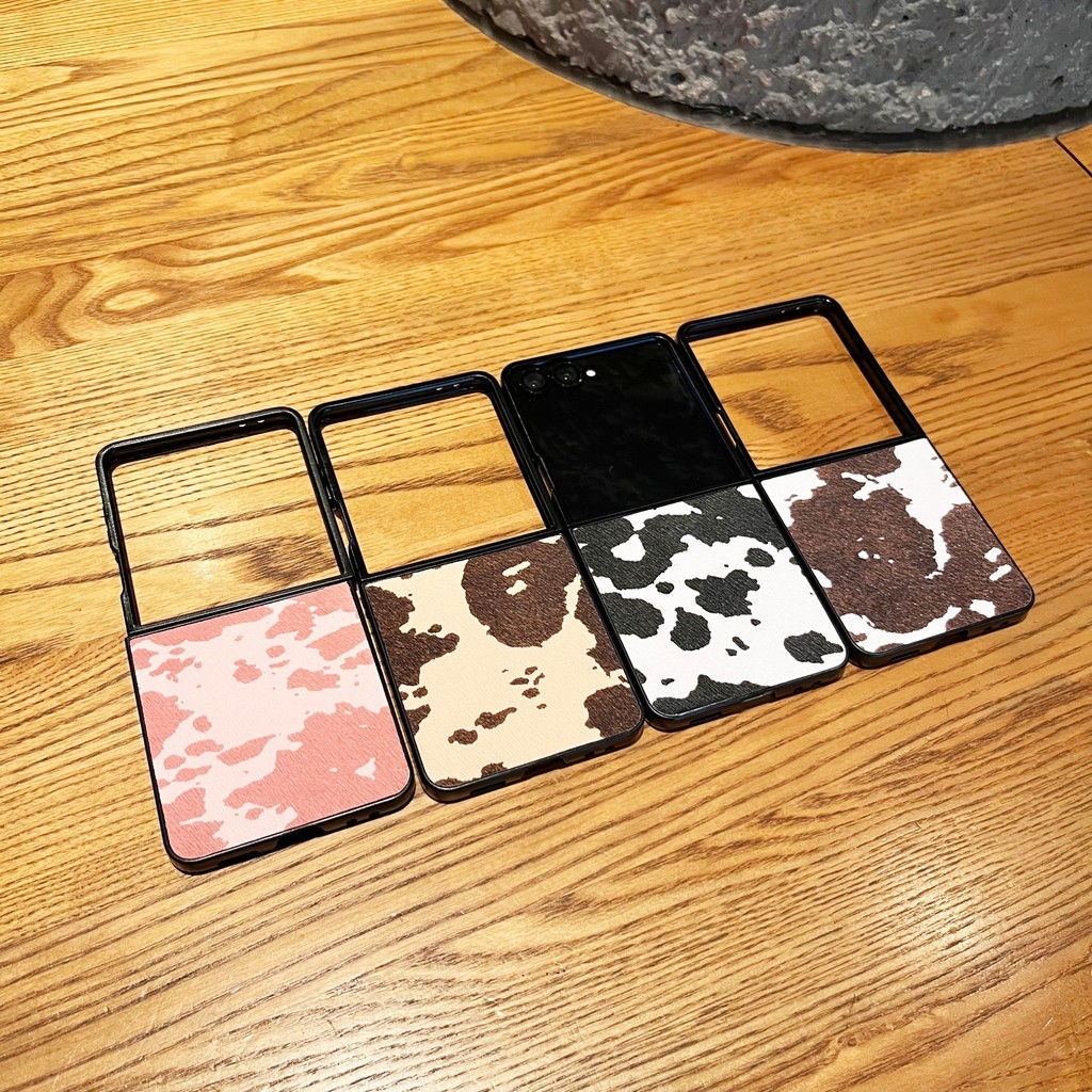 Casing Ponsel Pola Susu Korea Lucu Mewah untuk Samsung Galaxy Z Flip7 Zflip6 Z Flip5 Penutup Belakan