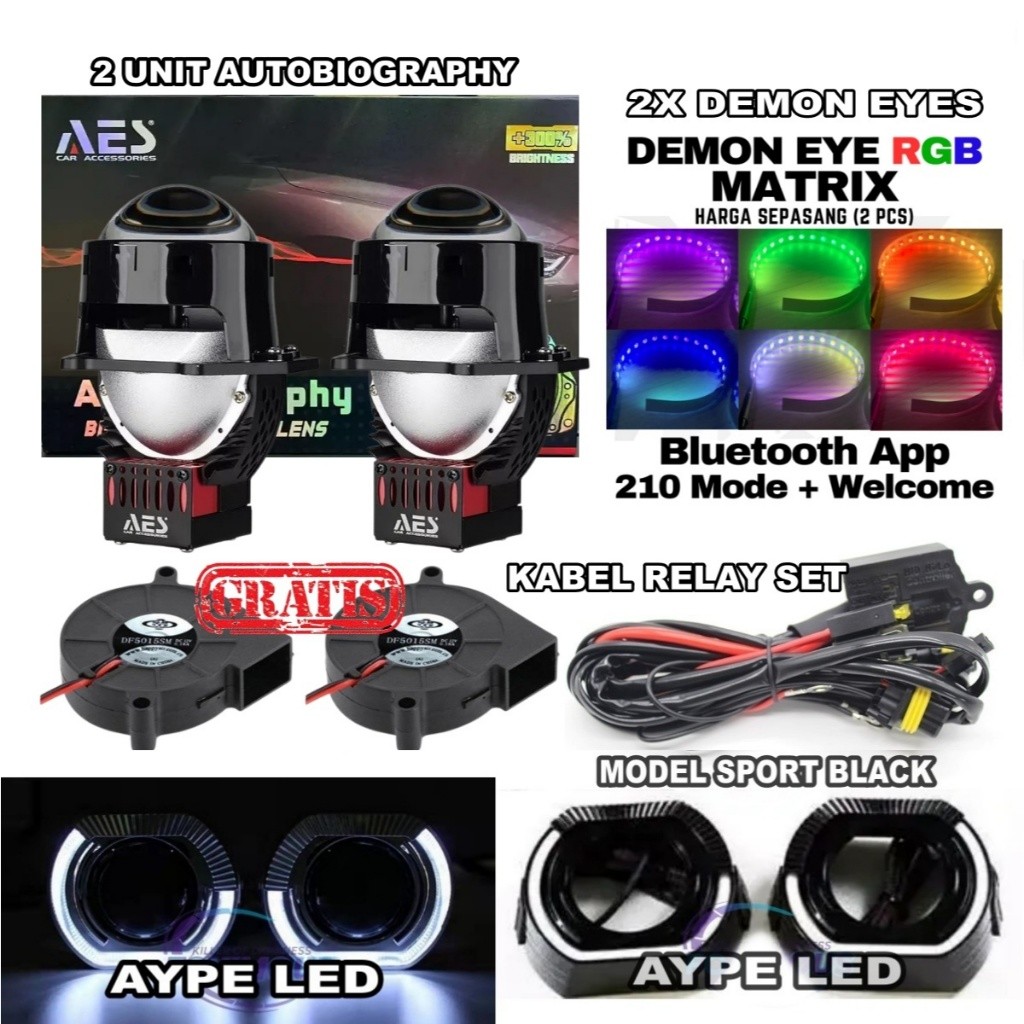BILED PROJECTOR LENS AES AUTOBIOGRAPHY 3 INCH BLUELENS 80WATT PROJECTOR BILED 3 INCHI AES HIGH POWER