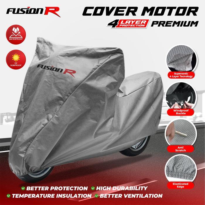 Fusion R Cover Sarung Penutup Motor NMAX, PCX, ADV, KLX, XSR, AEROX,NINJA,CBR, ZX 6R 4 Layer Waterpr