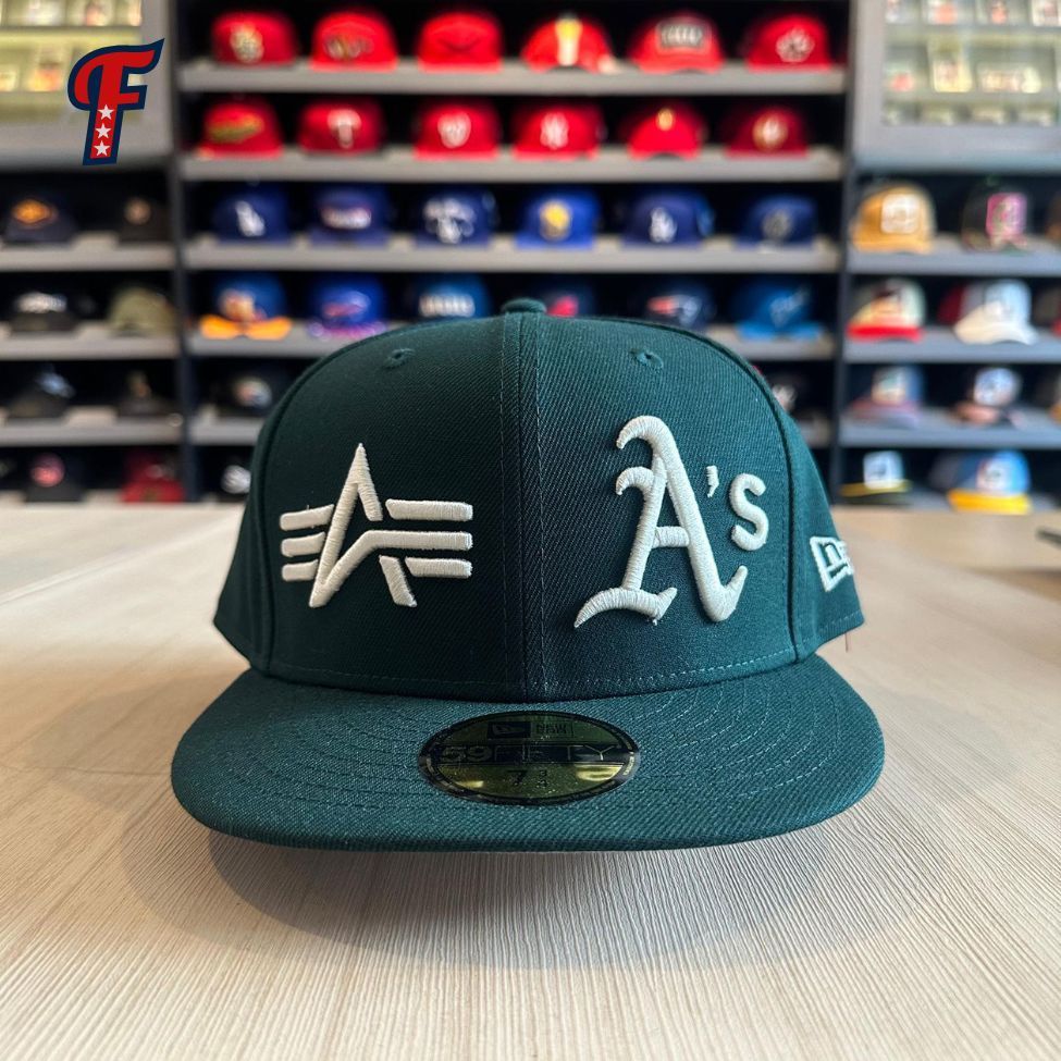 Topi New Era x Alpha Industries Oakland Athletics Collab 59FIFTY Fitted Hat Original
