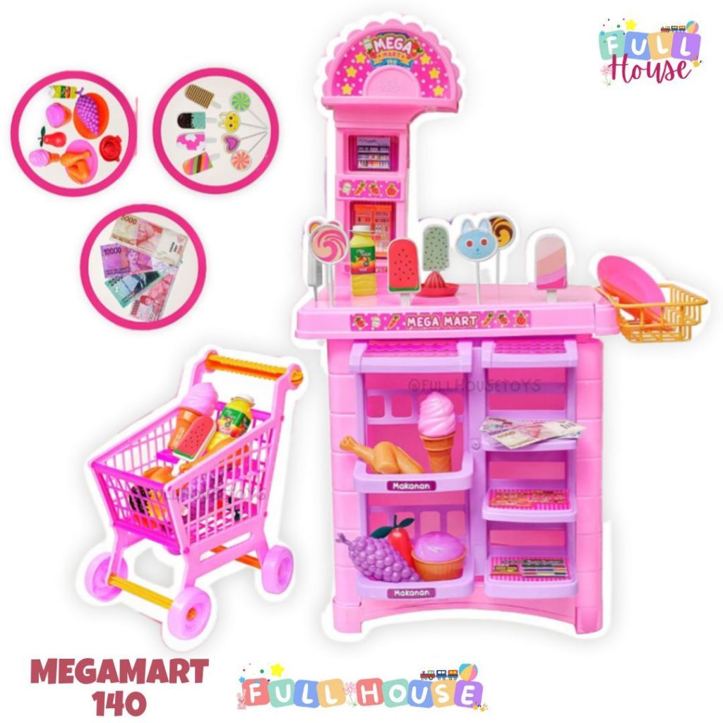 MAINAN MASAK MASAKAN KITCHEN SET JUMBO/ MAINAN MEGAMART SUPERMARKET / MAINAN KANTIN SENYUM ANAK MAIN
