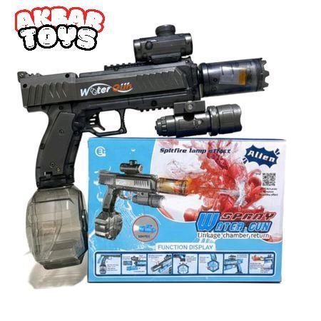 Ready Mainan Anak Water Gun Electrik Semprotan Air dengan Efek Cahaya Lampu dan Spray Asap Baterai C