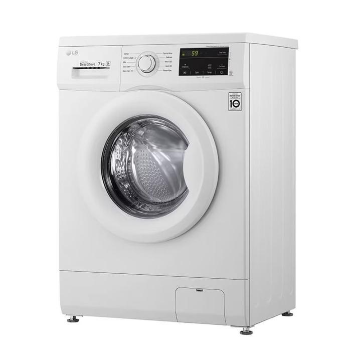 LG FB1207S6W Mesin Cuci 7 kg Front Loading 6 Motion Inverter Direct Drive dengan Smart Diagnosis - L