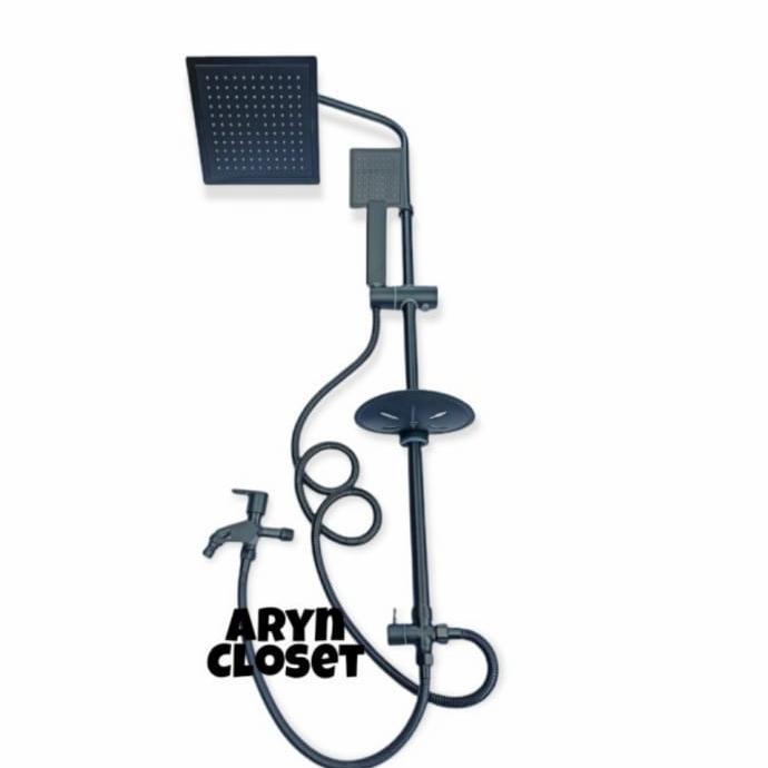 shower mandi set black - Set Kran Double