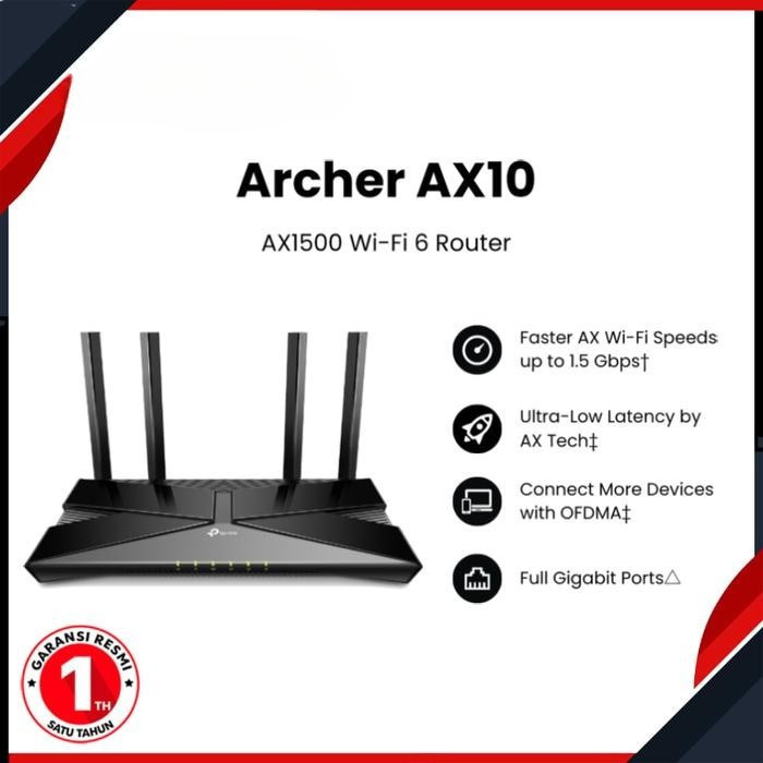 Tp-link Archer AX10 AX1500 WIFI 6 Wireless Router Tplink AX 10 AX 1500